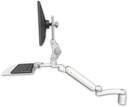 AccessMount™ Ultra 182 Heavy Duty Arm with Paralink monitor mount desk mount, a 3" riser, a 12" flat keyboard tray, and an 11" arm