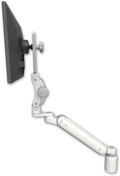 AccessMount™ Ultra 182 Heavy Duty Arm with Paralink monitor mount desk mount and a 3" riser