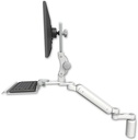 AccessMount™ Ultra 182 Heavy Duty Arm with Paralink monitor mount desk mount, a 5" riser, a 12" keyboard tray, and an 6" arm