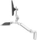 AccessMount™ Ultra 182 Heavy Duty Arm with Paralink monitor mount desk mount, a 7.5" riser, a 12" keyboard tray, and an 6" arm