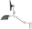 AccessMount™ Ultra 182 Heavy Duty Arm with Paralink monitor mount desk mount, a 7.5" riser, a wrist-rest keyboard tray, and an 11" arm