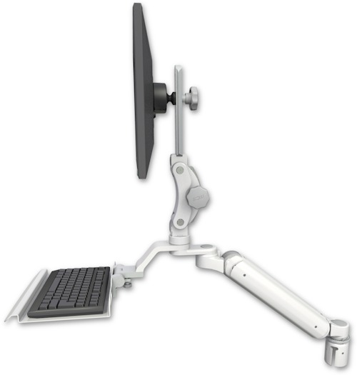 AccessMount™ Ultra 182 Heavy Duty Arm with Paralink monitor mount mount for a 2" radius and a 12" keyboard tray