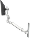 AccessMount™ Ultra 182 Heavy Duty Arm with Paralink monitor mount mount on a 19" wall track slider and an 6" arm