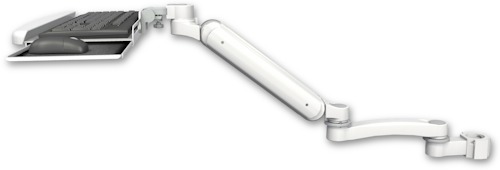 AccessMount™ Ultra 182 Heavy Duty Arm mount for a 2" pole with a wrist-rest keyboard tray and an 11" arm