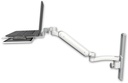 AccessMount™ Ultra 182 Heavy Duty Arm mount on a 19" wall track slider Laptop tray with slider and an 11" arm