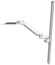 AccessMount™ Ultra 182 Heavy Duty Arm mount on a 50" wall track slider with a 12" flat keyboard tray and an 6" arm