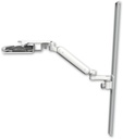 AccessMount™ Ultra 182 Heavy Duty Arm mount on a 50" wall track slider with a work surface tray and slide-out keyboard tray and an 6" arm