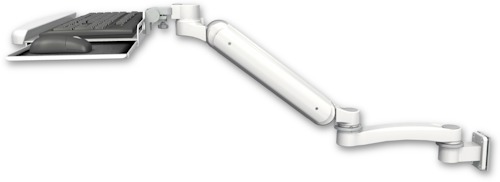 AccessMount™ Ultra 182 Heavy Duty Arm 3.5" wall mount with a wrist-rest keyboard tray and an 11" arm