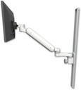 AccessMount™ Ultra 182 Heavy Duty ball pivot LCD Arm mount on a 36" wall track slider with an 6" arm