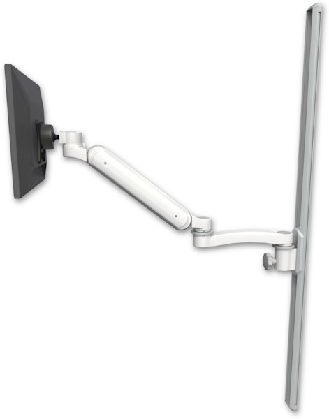 AccessMount™ Ultra 182 Heavy Duty ball pivot LCD Arm mount on a 50" wall track slider with an 11" arm