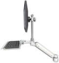 AccessMount™ Ultra 182 Heavy Duty Arm with EV710 monitor mount desk mount, a 1" riser, and a 12" keyboard tray