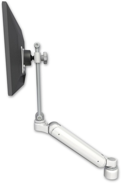 AccessMount™ Ultra 182 Heavy Duty Arm with EV710 monitor mount desk mount and a 1" riser