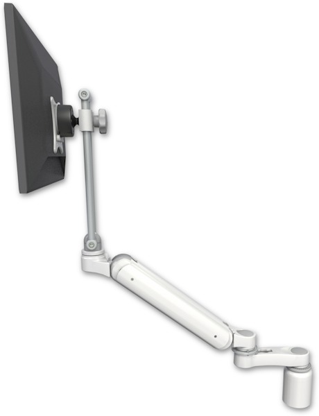 AccessMount™ Ultra 182 Heavy Duty Arm with EV710 monitor mount desk mount, a 3" riser, and an 6" arm