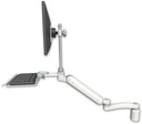 AccessMount™ Ultra 182 Heavy Duty Arm with EV710 monitor mount desk mount, a 3" riser, a 12" keyboard tray, and an 11" arm
