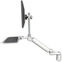 AccessMount™ Ultra 182 Heavy Duty Arm with EV710 monitor mount desk mount, a 3" riser, a 12" keyboard tray, and an 6" arm