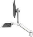 AccessMount™ Ultra 182 Heavy Duty Arm with EV710 monitor mount desk mount, a 3" riser, and a 12" keyboard tray