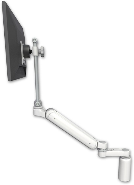 AccessMount™ Ultra 182 Heavy Duty Arm with EV710 monitor mount desk mount, a 5" riser, and an 6" arm