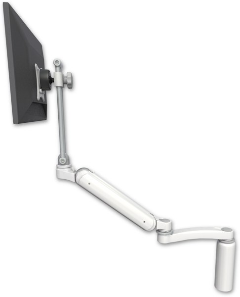 AccessMount™ Ultra 182 Heavy Duty Arm with EV710 monitor mount desk mount, a 7.5" riser, and an 11" arm