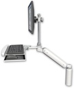 AccessMount™ Ultra 182 Heavy Duty Arm with EV710 monitor mount desk mount, a 7.5" riser, and a wrist-rest keyboard tray