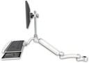 AccessMount™ Ultra 182 Arm with EV710 monitor mount mount for a 1.5" pole, a wrist-rest keyboard tray, and an 11" arm