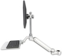 AccessMount™ Ultra 182 Arm with EV710 monitor mount mount for a 1.75" pole and a 12" flat keyboard tray