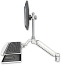 AccessMount™ Ultra 182 Arm with EV710 monitor mount mount for a 2" radius and a wrist-rest keyboard tray