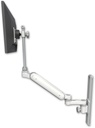 AccessMount™ Ultra 182 Arm with EV710 monitor mount mount on a 19" wall track slider and an 6" arm