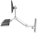 AccessMount™ Ultra 182 Arm with EV710 monitor mount mount on a 19" wall track slider, a wrist-rest keyboard tray, and an 11" arm