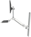 AccessMount™ Ultra 182 Arm with EV710 monitor mount mount on a 36" wall track slider, a 12" keyboard tray, and an 6" arm