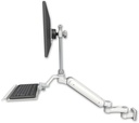 AccessMount™ Ultra 182 Arm with EV710 monitor mount 3.5" wall mount, a 12" keyboard tray, and an 6" arm