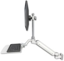 AccessMount™ Ultra 182 Arm with EV710 monitor mount 3.5" wall mount and a 12" flat keyboard tray