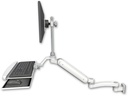 AccessMount™ Ultra 182 Arm with EV710 monitor mount 3.5" wall mount, a wrist-rest keyboard tray, and an 11" arm