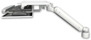 AccessMount™ Ultra 182 Heavy Duty Arm desk mount with a 1" riser and a work surface tray and slide-out keyboard tray