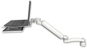 AccessMount™ Ultra 182 Heavy Duty Arm desk mount with a 1" riser Laptop tray, slider, and an 11" arm