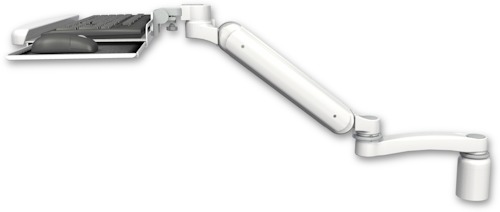 AccessMount™ Ultra 182 Heavy Duty Arm desk mount with a 3" riser, a wrist-rest keyboard tray, and an 11" arm