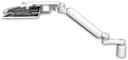 AccessMount™ Ultra 182 Heavy Duty Arm desk mount with a 3" riser, a work surface tray and slide-out keyboard tray, and an 6" arm