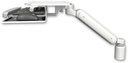 AccessMount™ Ultra 182 Heavy Duty Arm desk mount with a 3" riser and a work surface tray and slide-out keyboard tray