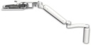 AccessMount™ Ultra 182 Heavy Duty Arm desk mount with a 7.5" riser, a work surface tray and slide-out keyboard tray, and an 11" arm