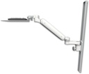 AccessMount™ Ultra 182 Arm mount on a 36" wall track slider with a 12" flat keyboard tray and an 6" arm