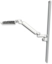 AccessMount™ Ultra 182 Arm mount on a 50" wall track slider with a wrist-rest keyboard tray and an 6" arm