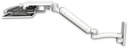 AccessMount™ Ultra 182 Arm wall mount with a work surface tray and slide-out keyboard tray and an 11" arm