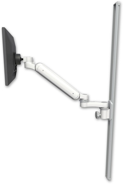 AccessMount™ Ultra 182 ball pivot LCD Arm mount on a 50" wall track slider with an 6" arm