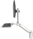 AccessMount™ Ultra 182 Arm with EV710 monitor mount desk mount, a 5" riser, and a 12" keyboard tray