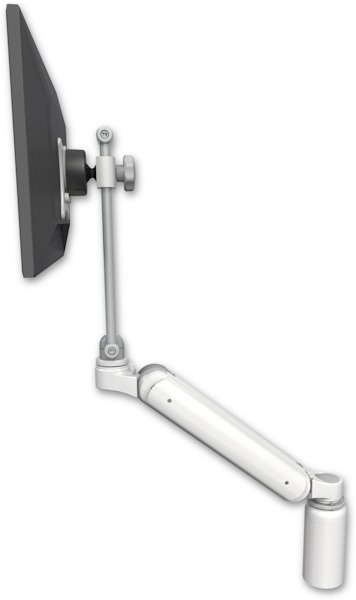 AccessMount™ Ultra 182 Arm with EV710 monitor mount desk mount and a 5" riser