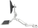 AccessMount™ Ultra 180 Arm with Paralink monitor mount mount for a 1.5" pole, a 12" keyboard tray, and an 11" arm