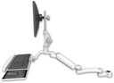 AccessMount™ Ultra 180 Arm with Paralink monitor mount mount for a 1.75" pole, a wrist-rest keyboard tray, and an 11" arm