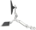 AccessMount™ Ultra 180 Arm with Paralink monitor mount mount for a 2" pole, a 12" keyboard tray, and an 6" arm