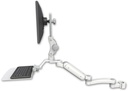 AccessMount™ Ultra 180 Arm with Paralink monitor mount mount for a 2" pole, a 12" flat keyboard tray, and an 11" arm