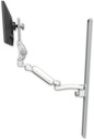 AccessMount™ Ultra 180 Arm with Paralink monitor mount mount on a 50" wall track slider and an 11" arm