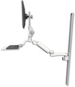 AccessMount™ Ultra 180 Arm with Paralink monitor mount mount on a 50" wall track slider, a 12" flat keyboard tray, and an 11" arm